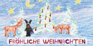 Benita Quadflieg Stiftung Weihnachtskarte, Motiv Rudolf