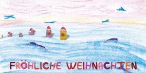 Benita Quadflieg Stiftung Weihnachtskarte, Motiv Enten