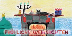 Benita Quadflieg Stiftung Weihnachtskarte, Motiv Kamin