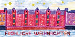 Benita Quadflieg Stiftung Weihnachtskarte, Motiv Speicherstadt